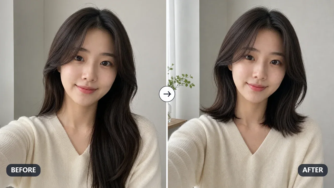 내 얼굴로 AI 헤어스타일 미리보기 하는 프롬프트